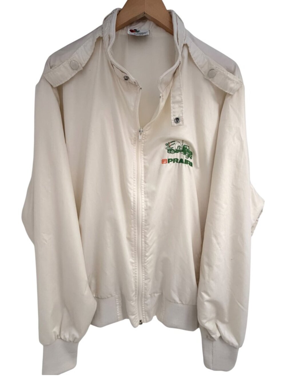 Midwest Prairie Concrete Mixer Truck Windbreaker Jacket Adult XL White